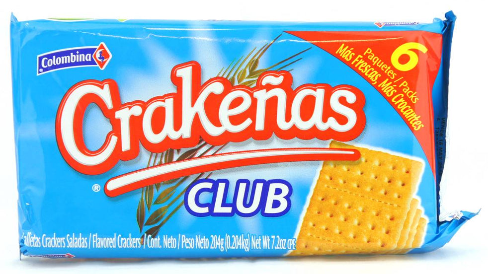 Colombina Crakeñas Crackers Club 7.2 Oz 6pk