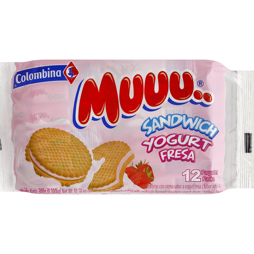 Muuu Cookies, Sandwich, Yogurt Strawberry