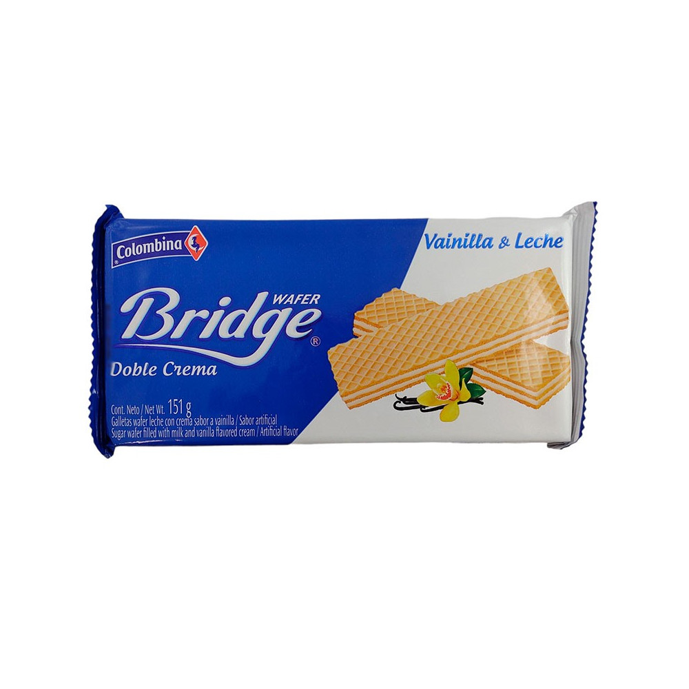 Colombina Cofiteria Galleta Wafer Bridge Vainilla Y Leche X151g