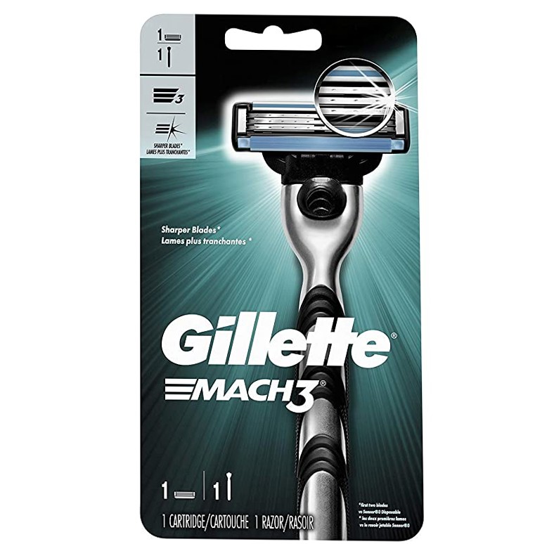 Gillette Mach 3 – Handle W/1 Cartridge & Turbo Refillable Razor