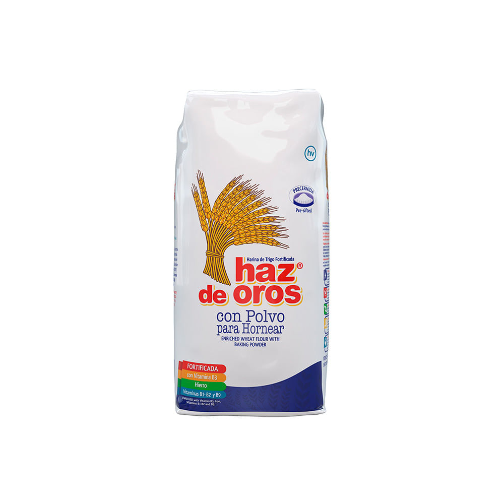 Harinera del Valle Harina De Trigo Haz De Oros Con Polvo Para Hornear X1000g