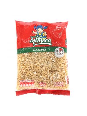 La Muneca Pasta Letras Pastas Muñeca X250g