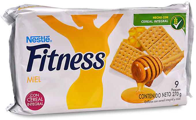 Nestle Fitness Honey Crackers With Integral Cereal, 9 Packs