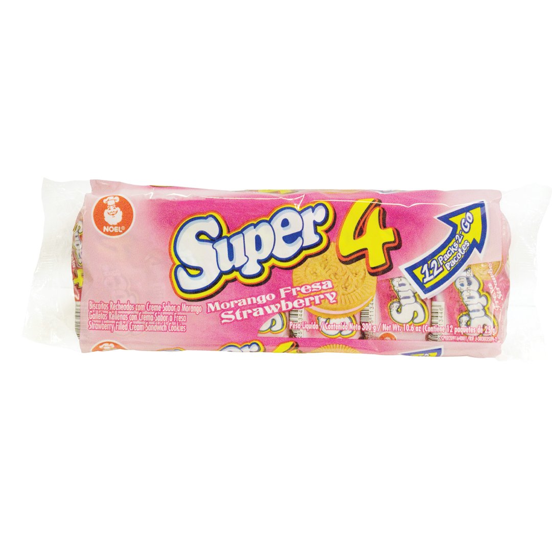 Noel Super 4 Biscuit 12pcs - Strawberry