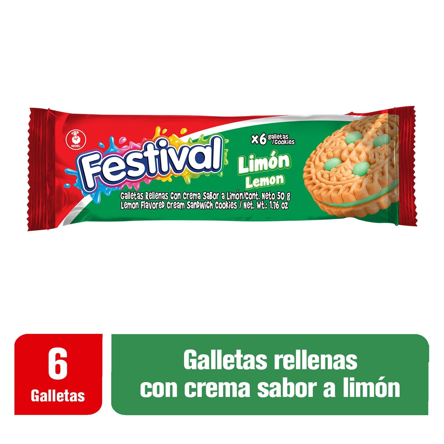 Festival Galletas Limon 12 Paq.x6 Galletas