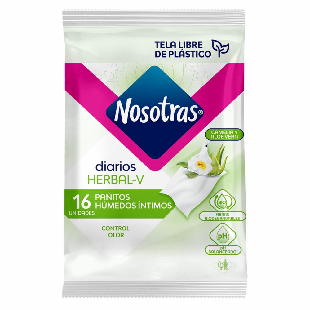 Nosotras Diarios Intimate Wipes Herbal 16count