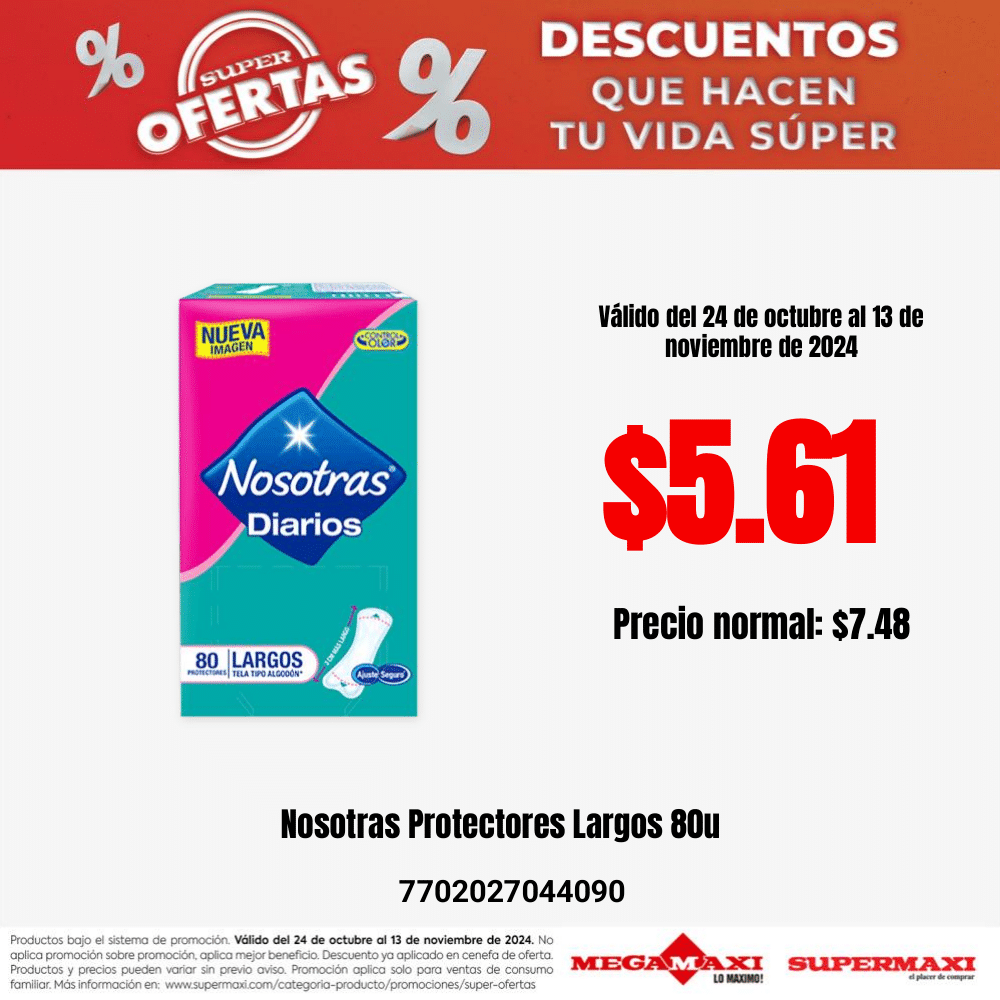 Nosotras Protectores Diarios Largos