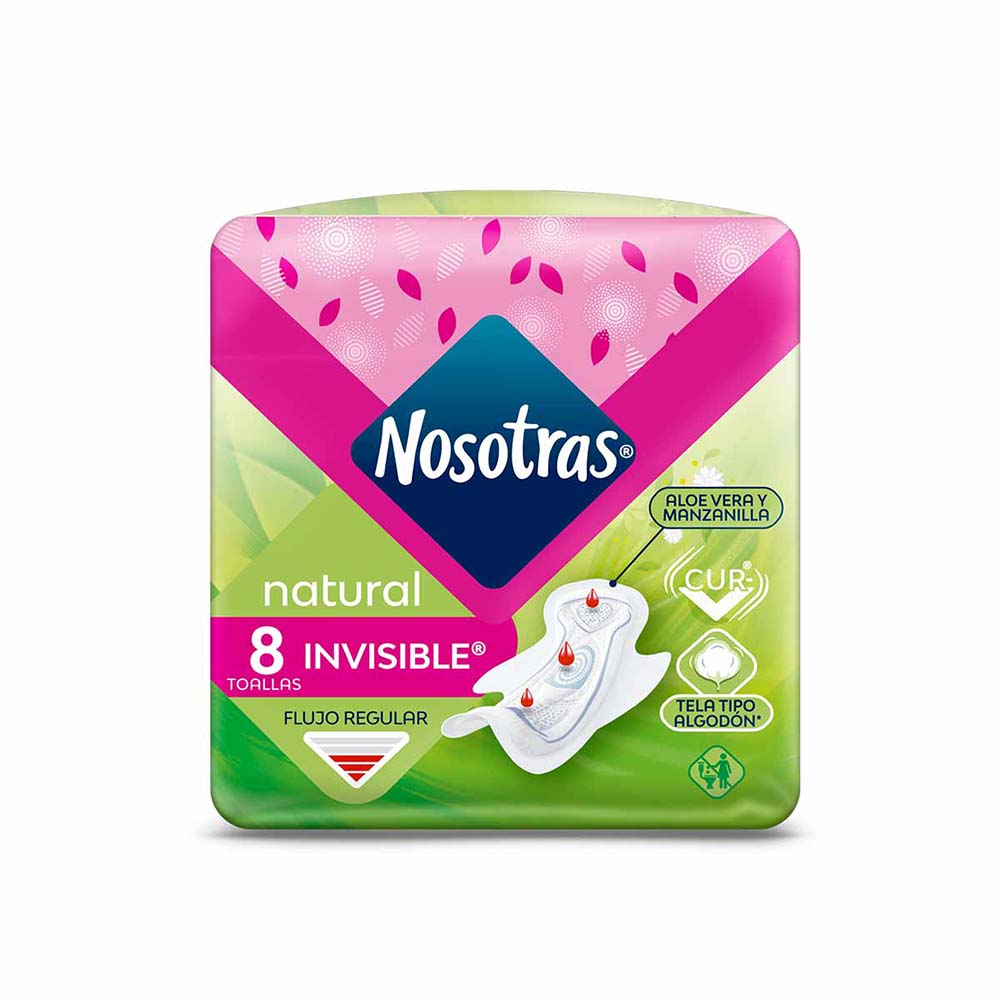 Nosotras Natural Invisible X 8 Unidades