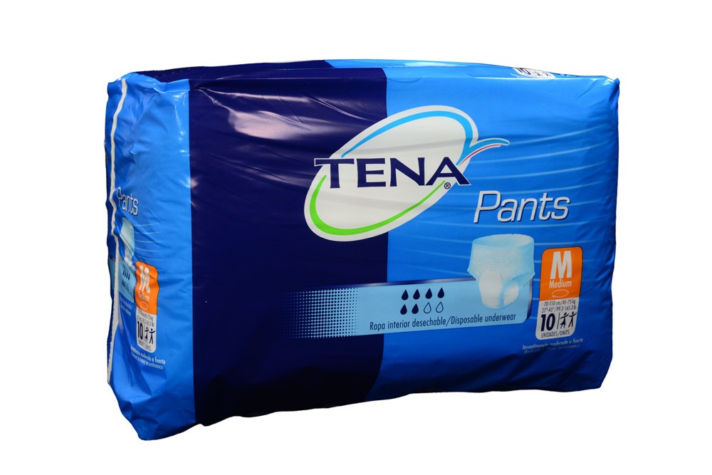 Pañal Tena Talla M Bolsa Con 10 Unidades