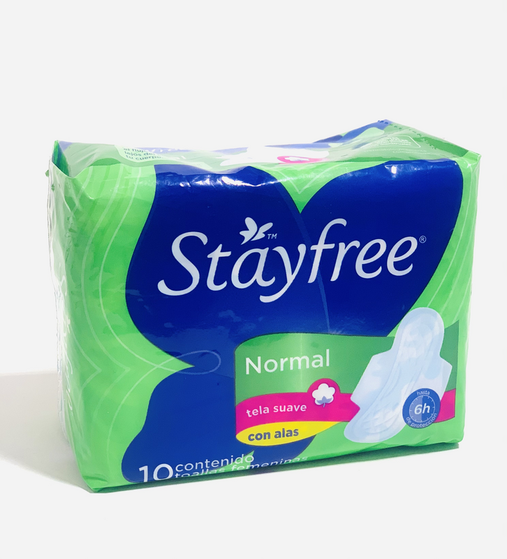 Stayfree Toallas Higiénicas Normal Alas X 10