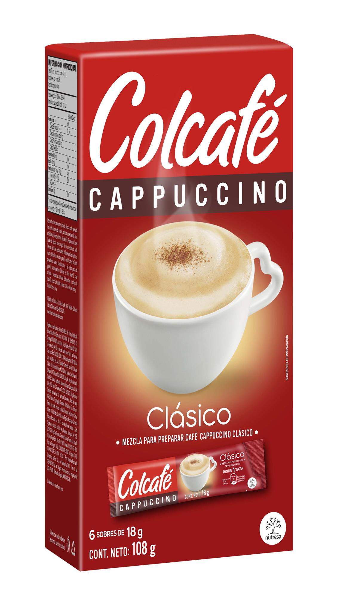 Colcafe Café Cappuccino Clasico – 18 Gr