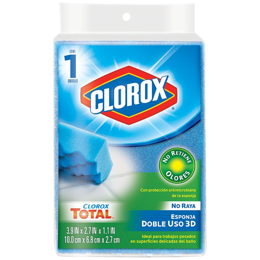 Clorox Esponja Doble Uso Cuida Uñas 1 Pz