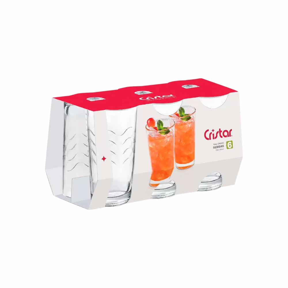 Cristar Set De Vasos Ondas Bebidas 6X330 Ml 0293CL