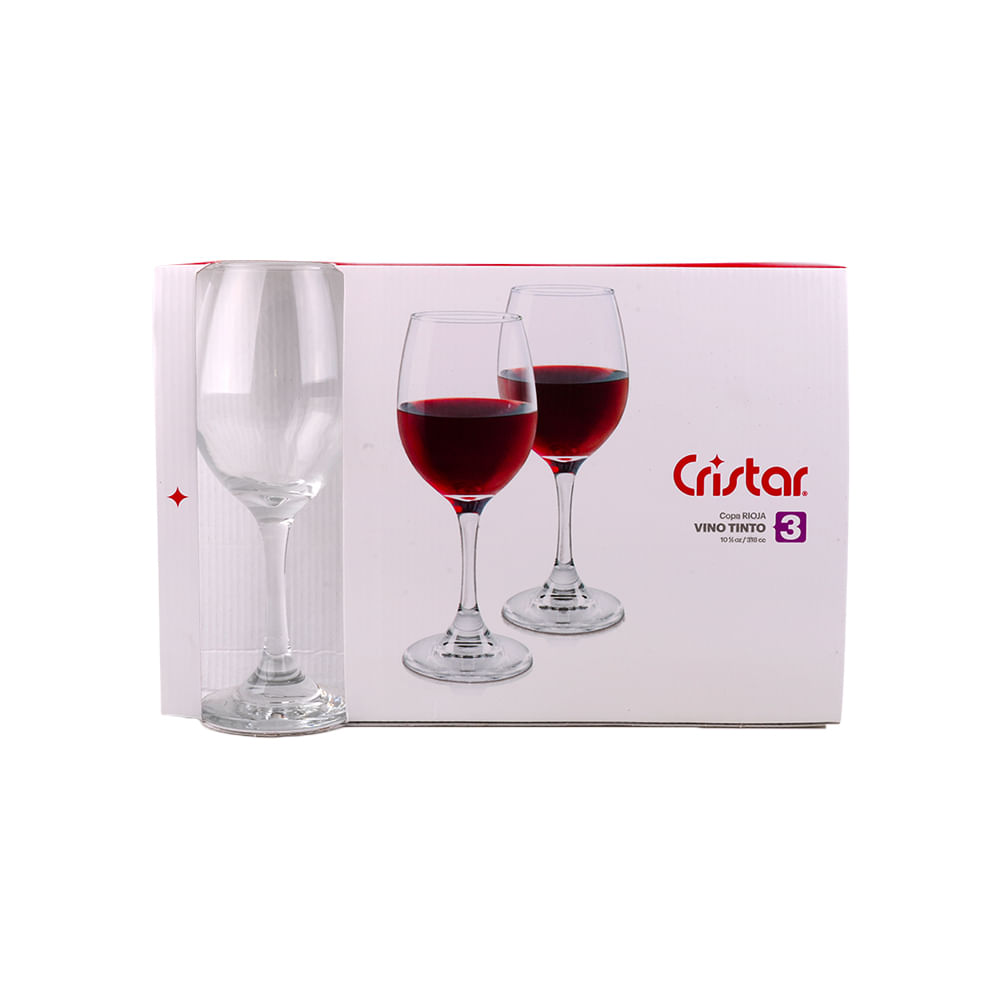 Cristar Copa De Vino Rioja Chianti 318 Cc. X 3 U