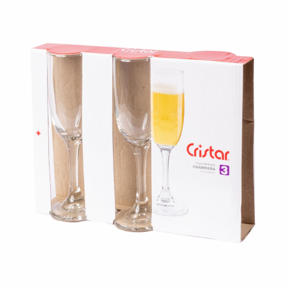 Cristar Set De Copas Champaña Premiere 4640cl3 X 3 Uds