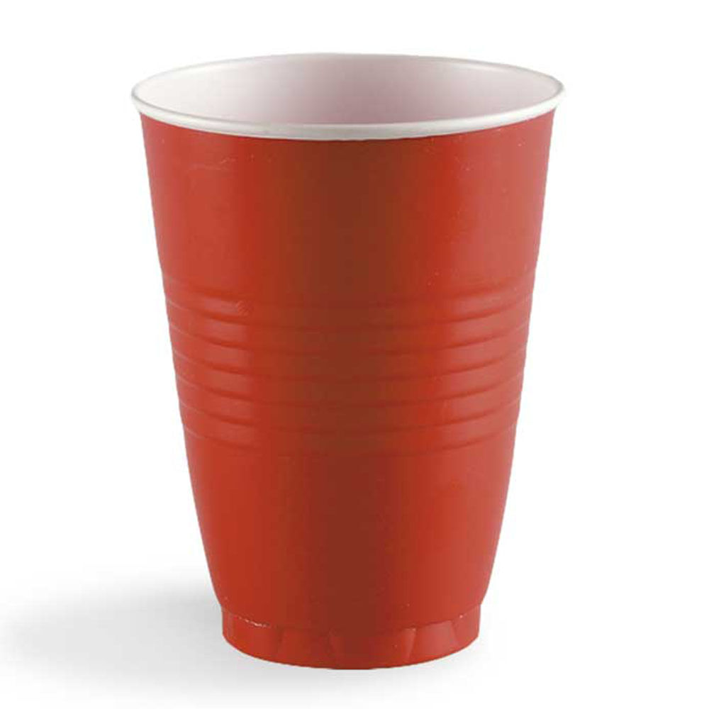 Darnel Vaso Descartable 355 Ml Paquete 12 Unid Rojo Vivo