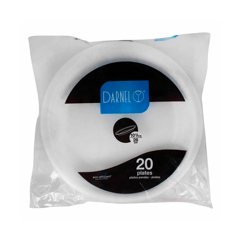 Darnel Plato 26cm Blanco X 20 Und