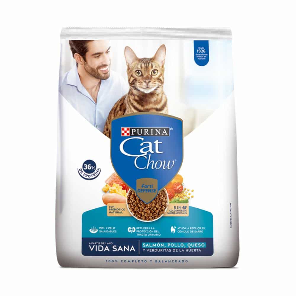 Cat Chow Alimento Para Gatos De Salmón, Pollo Y Queso PURINA 1,3 Kg