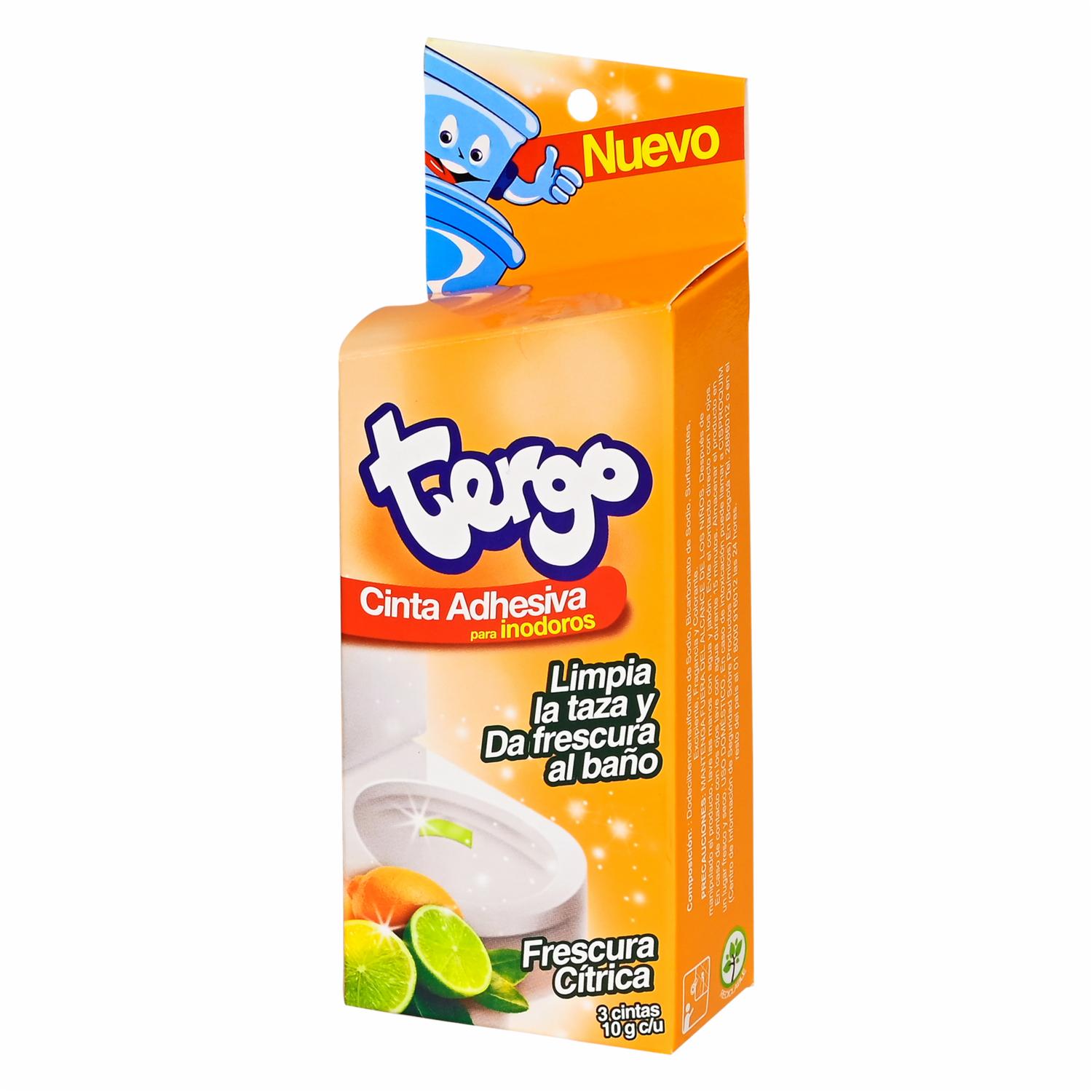 Cinta Adhesiva Para Inodoro Aroma Frescura Cítrica TERGO 3 X 10 G