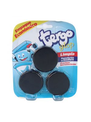 Tergo Desinfectante Glop Limpia Y Desodoriza El Inodoro Pino 3 Und X 48g C-u