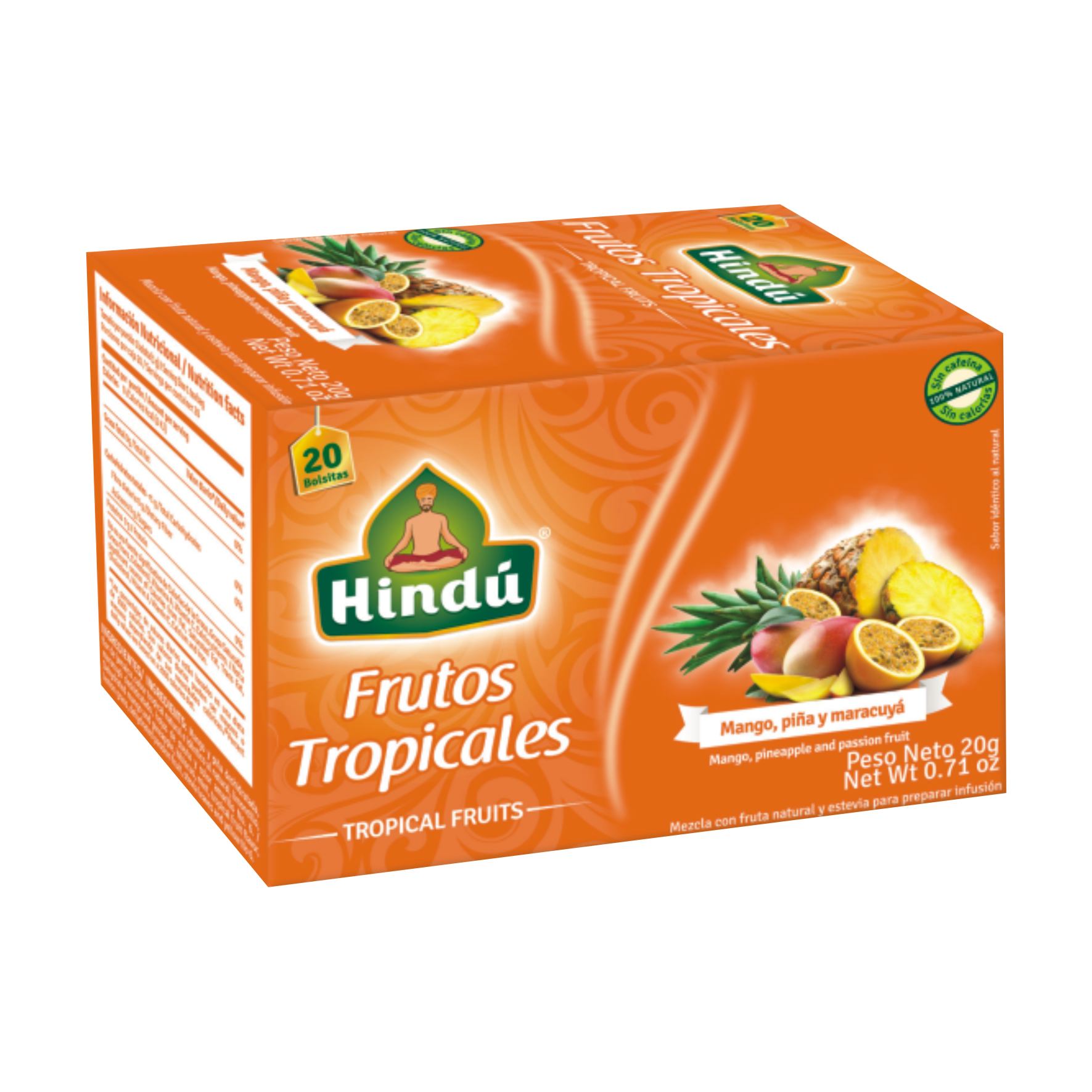 Hindú Hindu Te Frutos Tropicales X 20 Bls