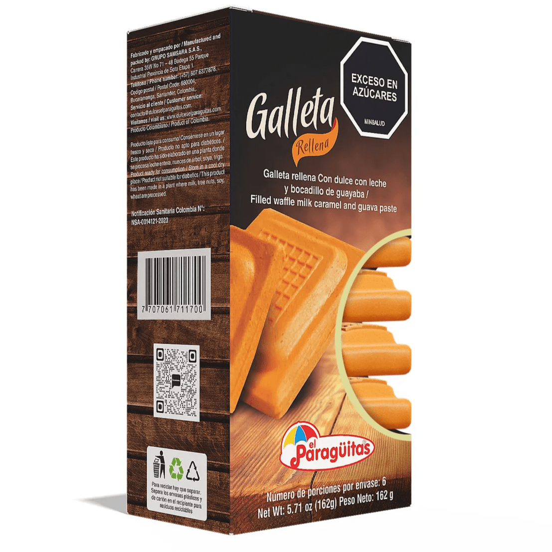 El Paraguitas Galleta Rellena