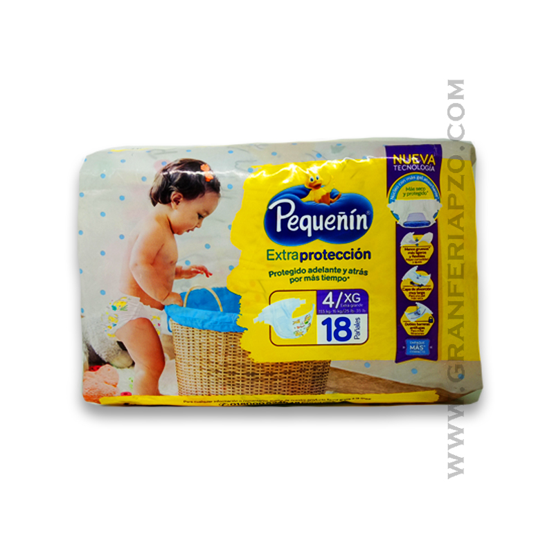 Pequeñin Extraconfort Plus Pañal Et4 Xg X 18U
