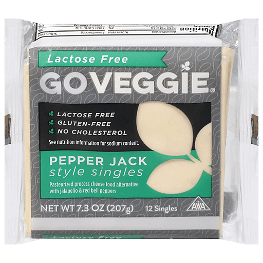 Go Veggie Cheese Alternative, Pepper Jack, Style Singles