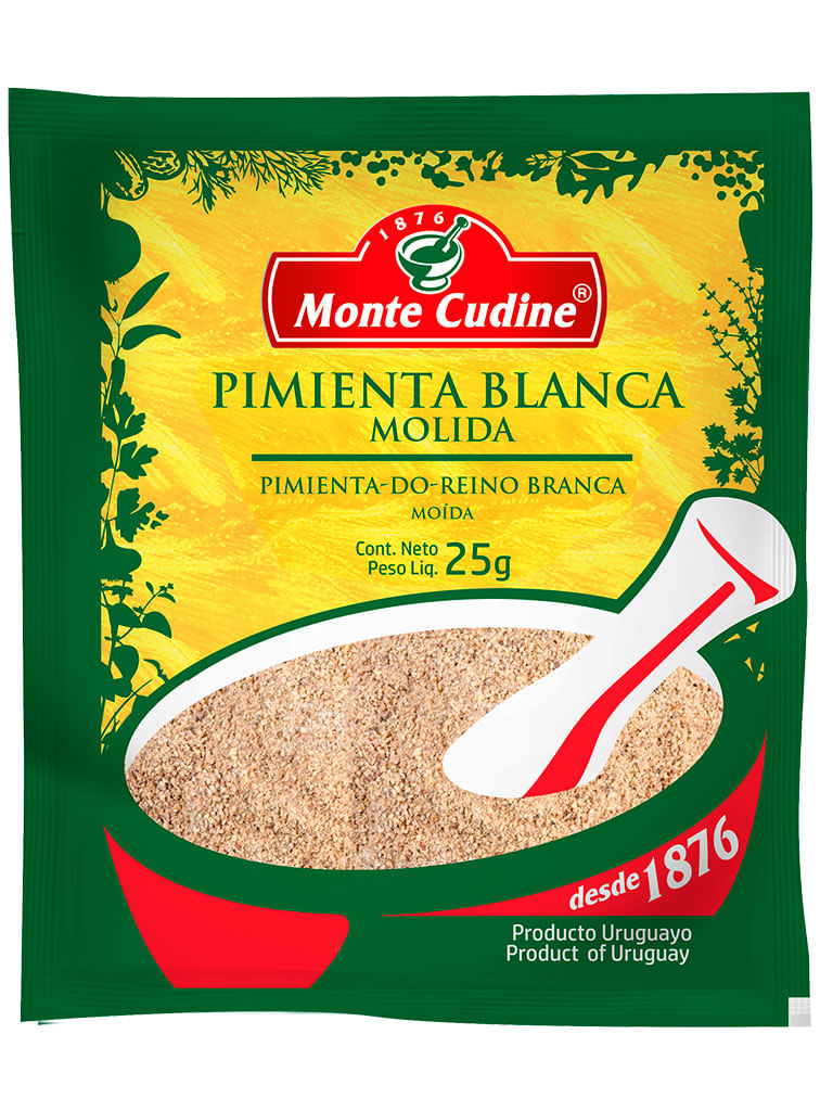 Monte Cudine Pimienta Blanca Molida 25 Gr