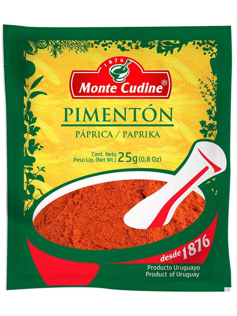 Monte Cudine Paprika Spice - Perfect For Stews, Sauces, Meats & Fillings Pimentón, 25 G / 0.8 Oz