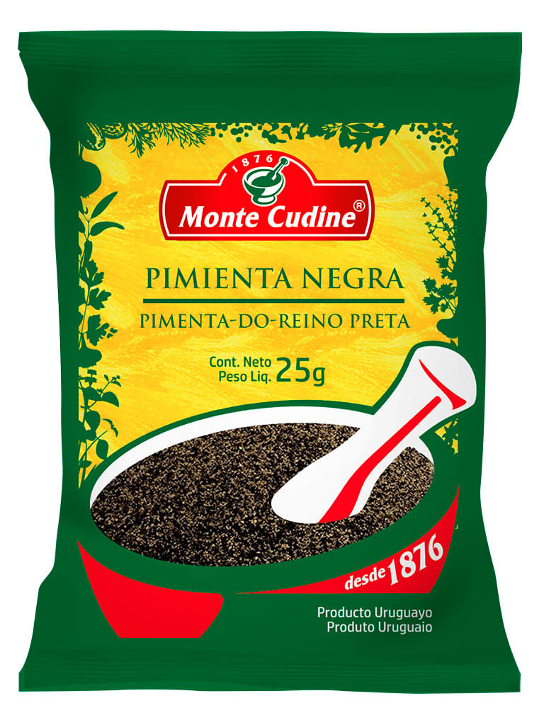 Monte Cudine Pimienta Negra Molida 25 Gr