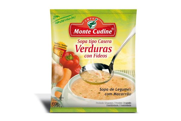 Monte Cudine Sopa Casera De Verdura Con Fideos 69 Gr