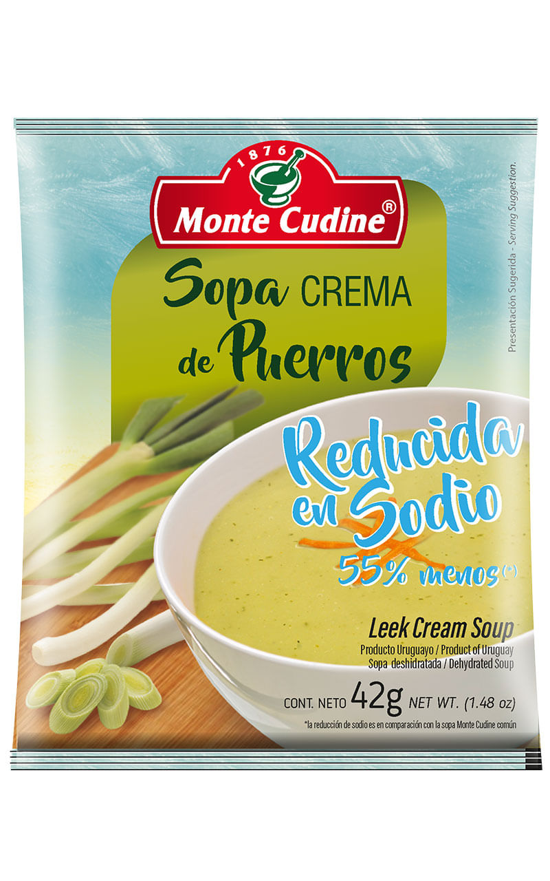 Monte Cudine Sopa Crema Puerro 42Gr Baja En Sodio