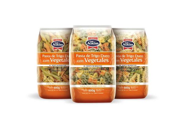 Las acacias Fideos Con Vegetales Corbatita 500 Gr