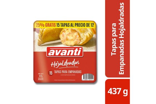 Avanti Tapas Para Empanadas Hojaldradas 15 Unidades