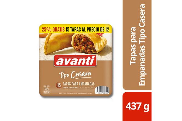 Avanti Tapas Para Empanadas Tipo Casera 15 Tapas