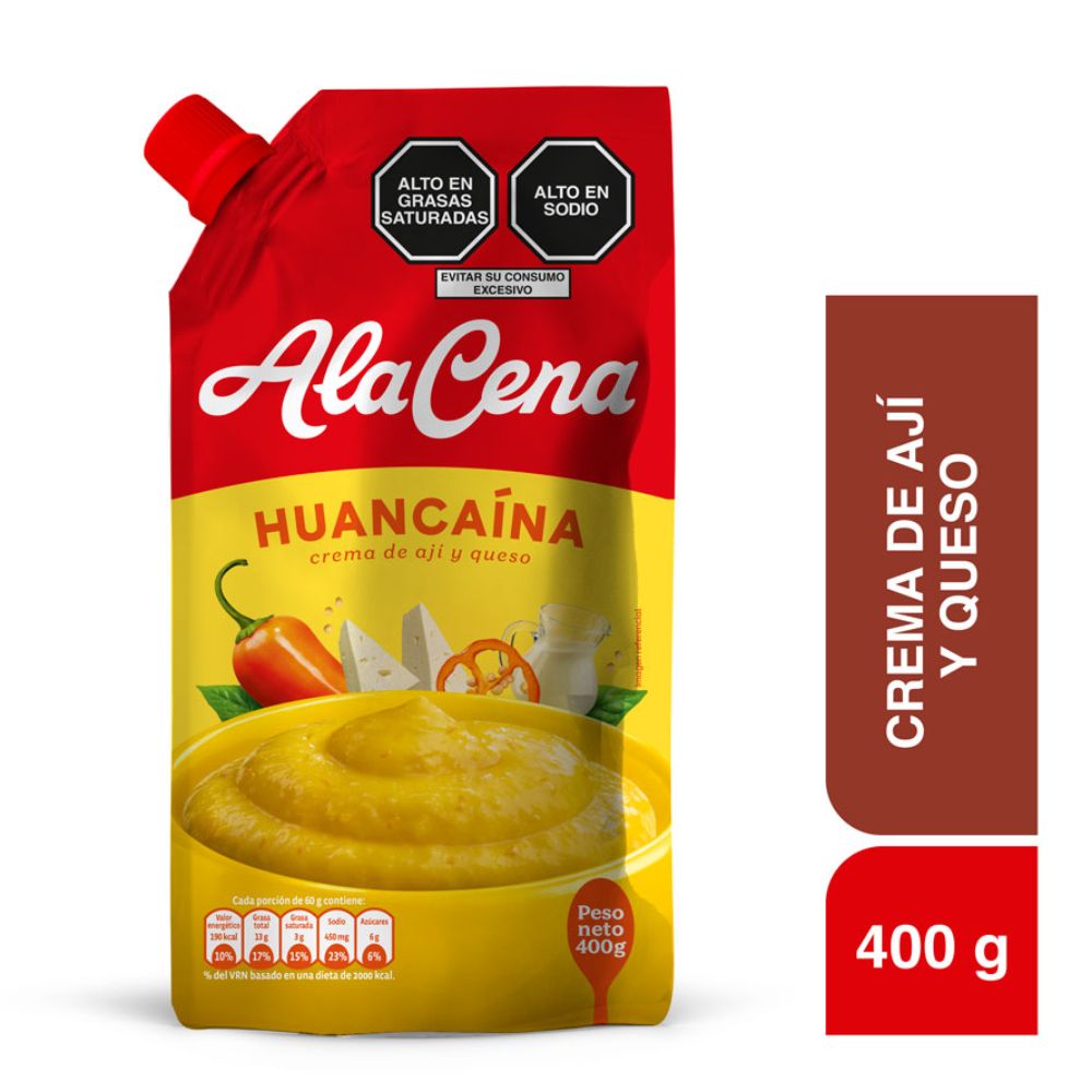 AlaCena Crema De Ají Y Queso Huancaína 400g