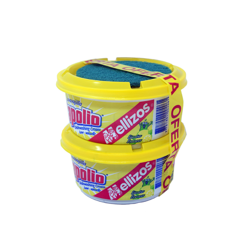 Sapolio Lavavajilla Lemon Dishwasher Paste Sponge 12.6 Oz