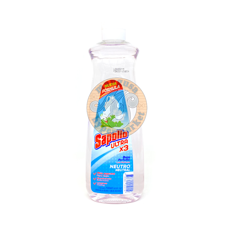 Sapolio Clear Neutral X3 Ultra Dish Soap 16 Oz