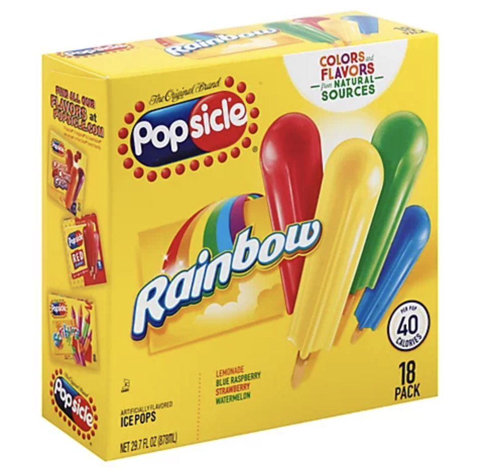 Popsicle Ice Pops, Rainbow, 18 Pack