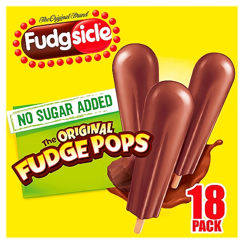 Fudgsicle Popsicle No Sugar Added Original Fudge Frozen Dairy Dessert Pops