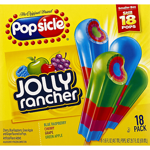 Popsicle Ice Pops, Jolly Rancher, 18 Pack