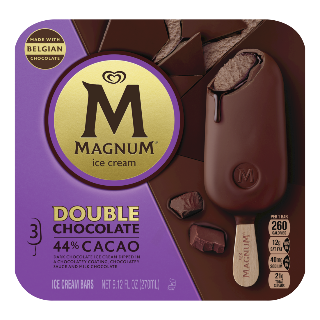 Magnum Double Chocolate Ice Cream Bars - 3ct