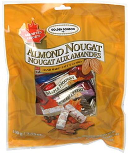 Golden Bonbon Assorted Almond Nougat - 3.53 Oz