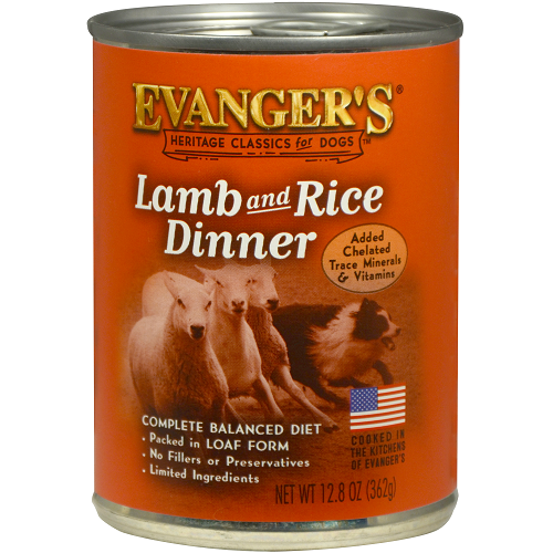 Evanger's Classic Lamb And Rice Dinner Canned Dog Food 12.5oz Cans