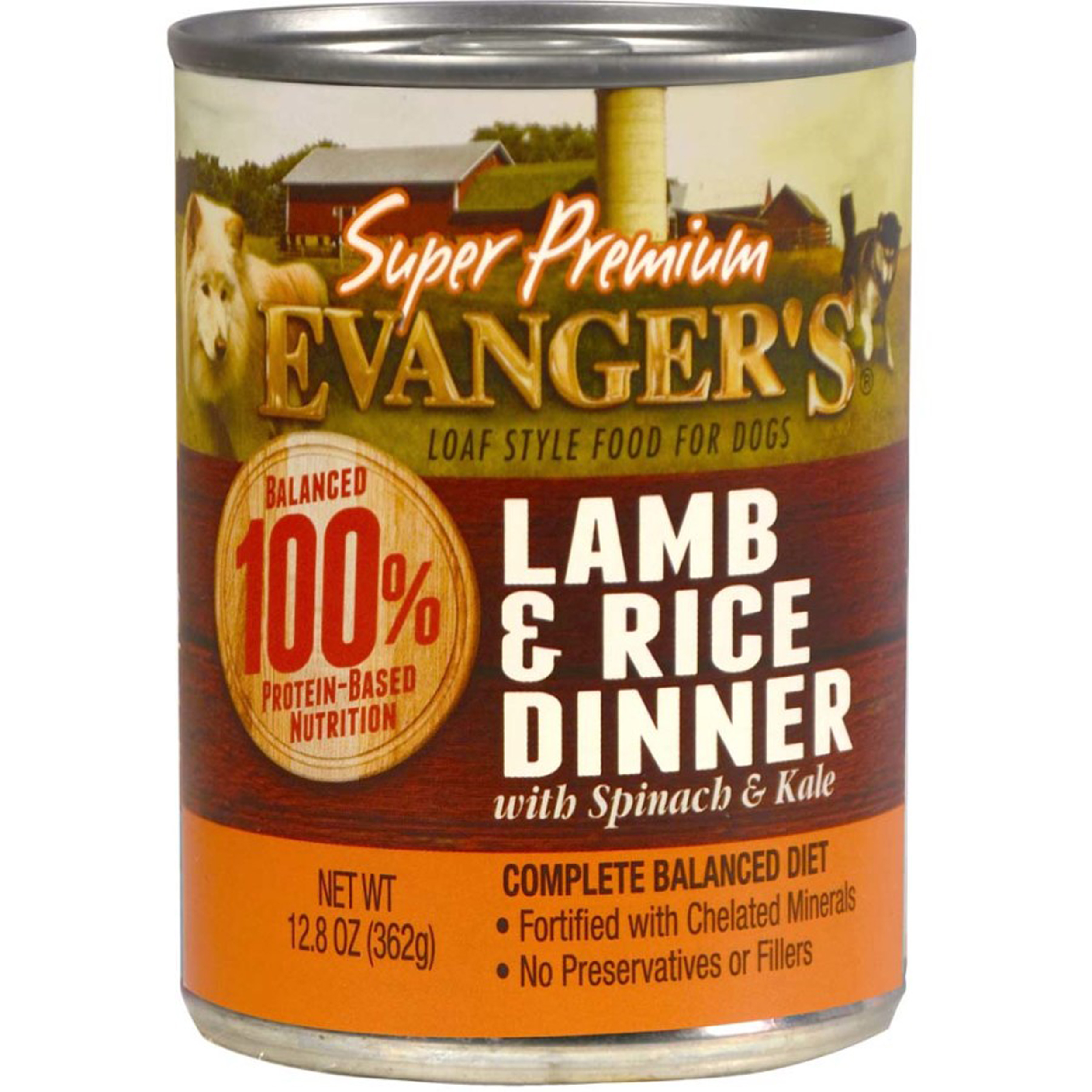 Evanger's Super Premium Lamb & Rice Dinner Canned Dog Food, 13-oz