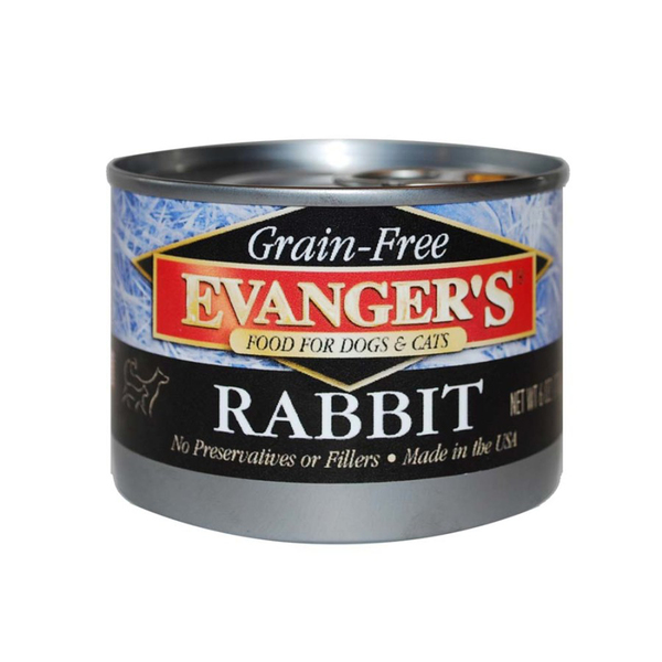 Evanger's Grain-Free Rabbit Canned Dog And Cat Food 6 Oz