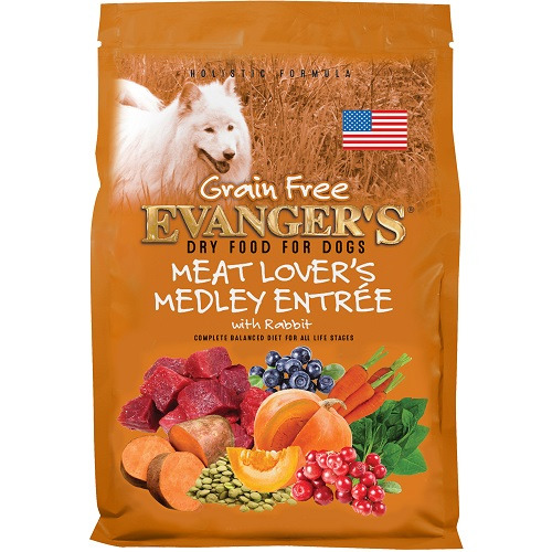 Evangers Grain-Free Meat Lover's Medley With Rabbit Dry Dog Food - 4.4 Lbs