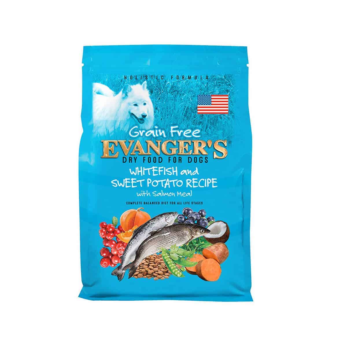 Evanger's Whitefish And Sweet Potato Dry Food 4.4lb{L-1} 776053