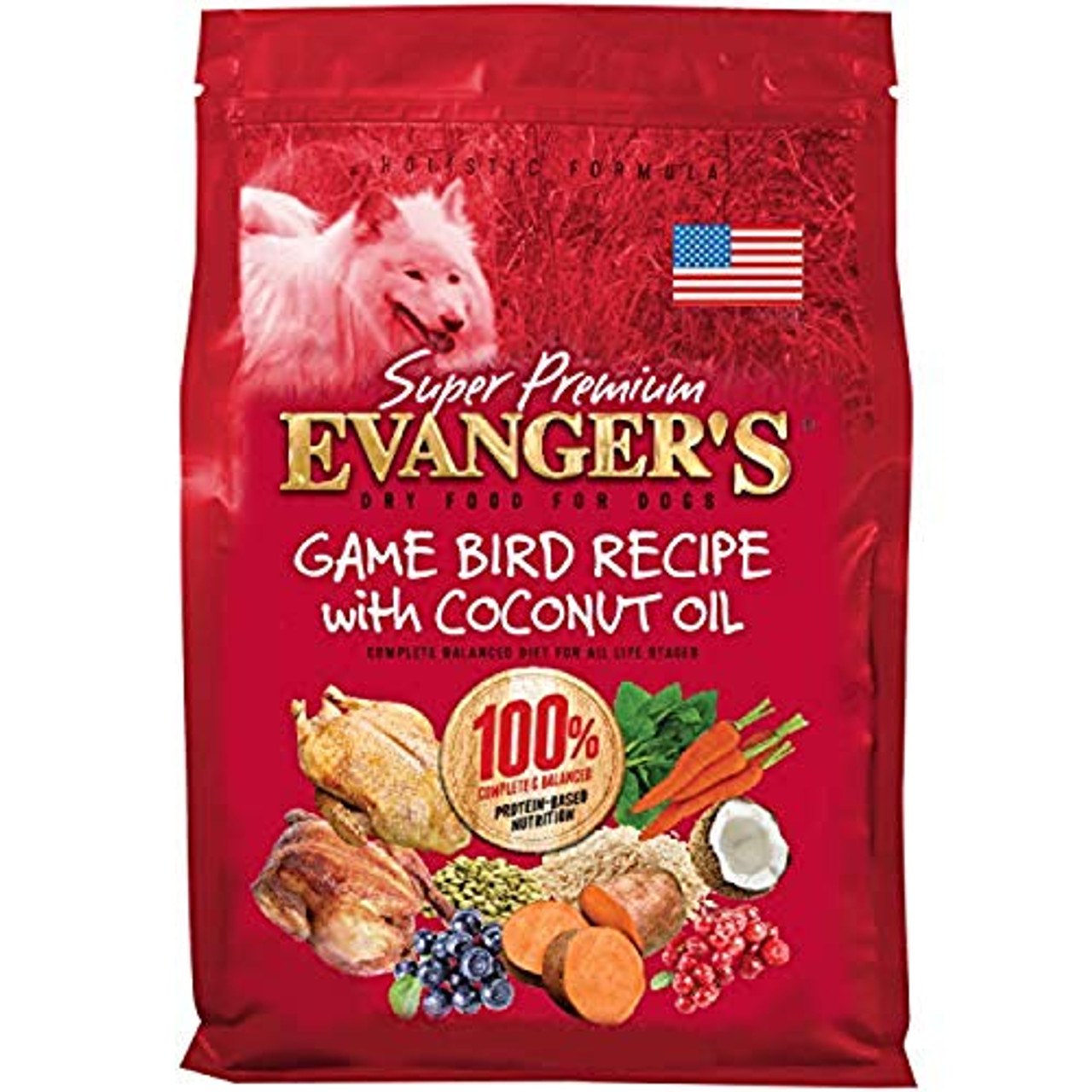 Evangers Super Premium Gamebird Recipe With Coconut Oil Dry Food For Dogs